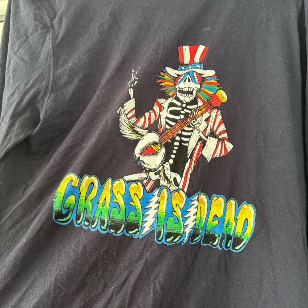 Grass is Dead Grateful Dead Graphic zip up Jacket - Picture 2 of 4